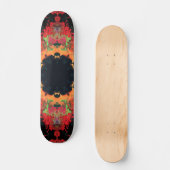 Psychedelic Mandala Flower Red Oranje en Green Persoonlijk Skateboard (Voorkant)