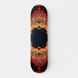 Psychedelic Mandala Flower Red Oranje en Green Persoonlijk Skateboard
