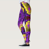Psychedelic Mandala Flower Yellow en Paars Leggings (Links)