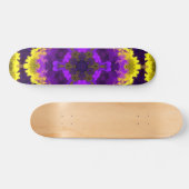 Psychedelic Mandala Flower Yellow en Paars Persoonlijk Skateboard (Horizontaal)