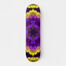 Psychedelic Mandala Flower Yellow en Paars