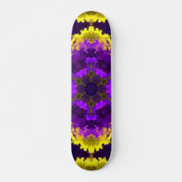 Psychedelic Mandala Flower Yellow en Paars Persoonlijk Skateboard