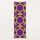 Psychedelic Mandala Flower Yellow en Paars Yogamat (Achterkant)