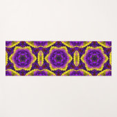 Psychedelic Mandala Flower Yellow en Paars Yogamat (Voorkant (horizontaal))