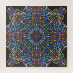 Psychedelic Mandala Legpuzzel