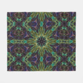 Psychedelic Mandala Retro Hippie Trippy Boho Chic Fleece Deken (Voorkant (Horizontaal))