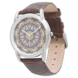 Psychedelic Mandala Retro Hippie Trippy Boho Chic Horloge