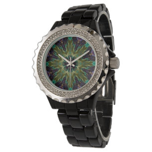 Psychedelic Mandala Retro Hippie Trippy Boho Chic Horloge