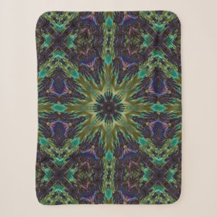 Psychedelic Mandala Retro Hippie Trippy Boho Chic Sherpa Deken