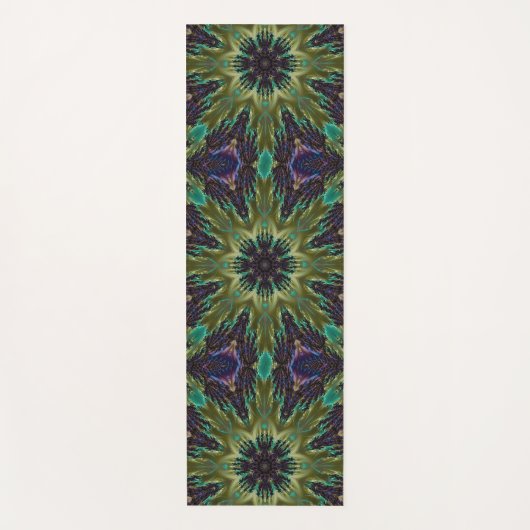 Psychedelic Mandala Retro Hippie Trippy Boho Chic Yogamat (Voorkant)