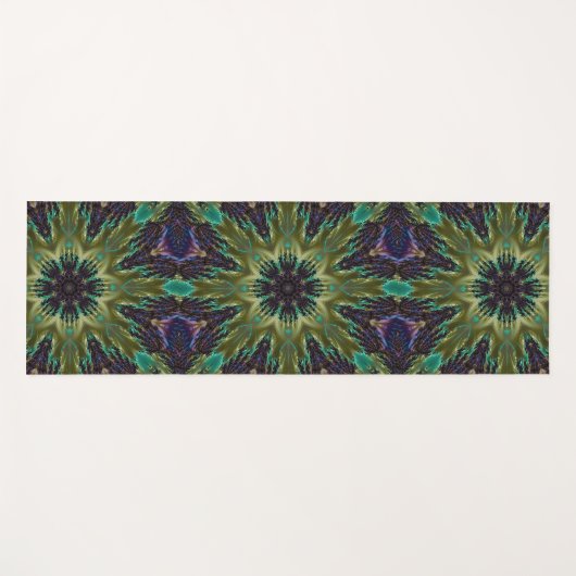 Psychedelic Mandala Retro Hippie Trippy Boho Chic Yogamat (Voorkant (horizontaal))