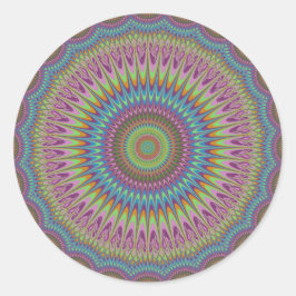 Psychedelic mandala ronde sticker