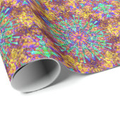 Psychedelic Mandala Trippy Hippie Color Splash Cadeaupapier (Rol Hoek)
