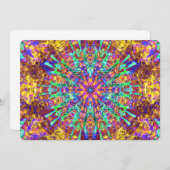 Psychedelic Mandala Trippy Hippie Color Splash Kaart (Voorkant / Achterkant)