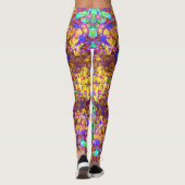 Psychedelic Mandala Trippy Hippie Color Splash Leggings (Achterkant)