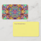 Psychedelic Mandala Trippy Hippie Color Splash Visitekaartje (Voorkant / Achterkant)