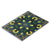 Psychedelic Mandala Yellow Blue en Green Notitieboek (Linkerzijde)