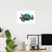 Psychedelic Mandarin Fish Poster (Thuiskantoor)