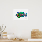 Psychedelic Mandarin Fish Poster (Keuken)