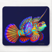 Psychedelic Mandarin Goby Fish Mousepad Muismat (Voorkant)