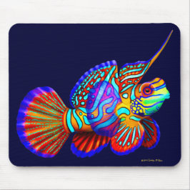 Psychedelic Mandarin Goby Fish Mousepad Muismat