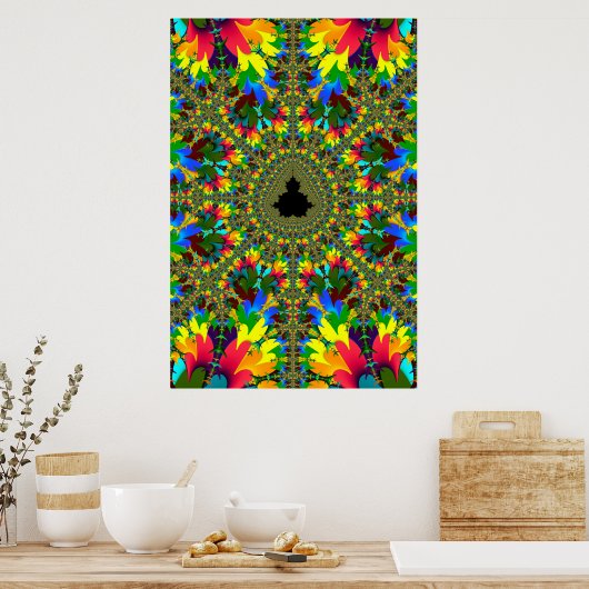 Psychedelic Mandelbrot Poster (Keuken)