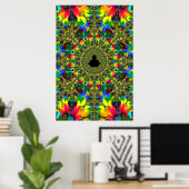 Psychedelic Mandelbrot Poster (Thuiskantoor)