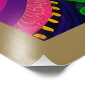 Psychedelic Mardi Gras Face Mask Wallpaper Foto P Afdruk (Hoek)