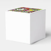 Psychedelic Mardi Gras Feather Mask Bedankdoosjes (Voorkant Zijde)