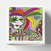 Psychedelic Mardi Gras Feather Mask Bedankdoosjes (Bovenkant)