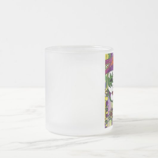 Psychedelic Mardi Gras Feather Mask Matglas Koffiemok (Center)