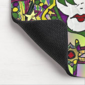 Psychedelic Mardi Gras Feather Mask Muismat (Hoek)