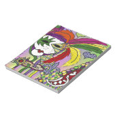 Psychedelic Mardi Gras Feather Mask Notitieblok (Linkerzijde)
