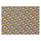 Psychedelic Mardi Gras Feather Mask Tafelkleed (Voorkant (Horizontaal))