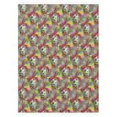 Psychedelic Mardi Gras Feather Mask Tafelkleed (Voorkant)