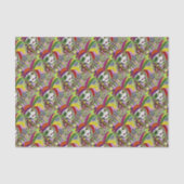 Psychedelic Mardi Gras Feather Mask Tissuepapier (Voorkant)