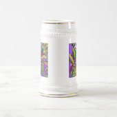 Psychedelic Mardi Gras Feathermaskers Beer Stein Bierpul (Center)