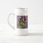 Psychedelic Mardi Gras Feathermaskers Beer Stein Bierpul (Links)