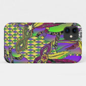 Psychedelic Mardi Gras Feathermaskers Case-Mate iPhone Case (Achterkant (horizontaal))