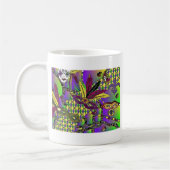 Psychedelic Mardi Gras Feathermaskers Gifts Appare Koffiemok (Links)