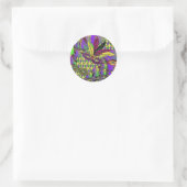 Psychedelic Mardi Gras Feathermaskers Gifts Appare Ronde Sticker (Tas)