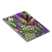 Psychedelic Mardi Gras Feathermaskers Notitieboek (Rechterzijde)