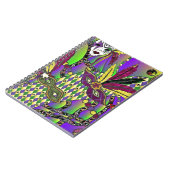 Psychedelic Mardi Gras Feathermaskers Notitieboek (Linkerzijde)