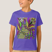 Psychedelic Mardi Gras Feathermaskers T-shirt (Voorkant)