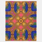 Psychedelic Mardi Gras Konijnenzuur reis Mandala Fleece Deken (Voorkant)