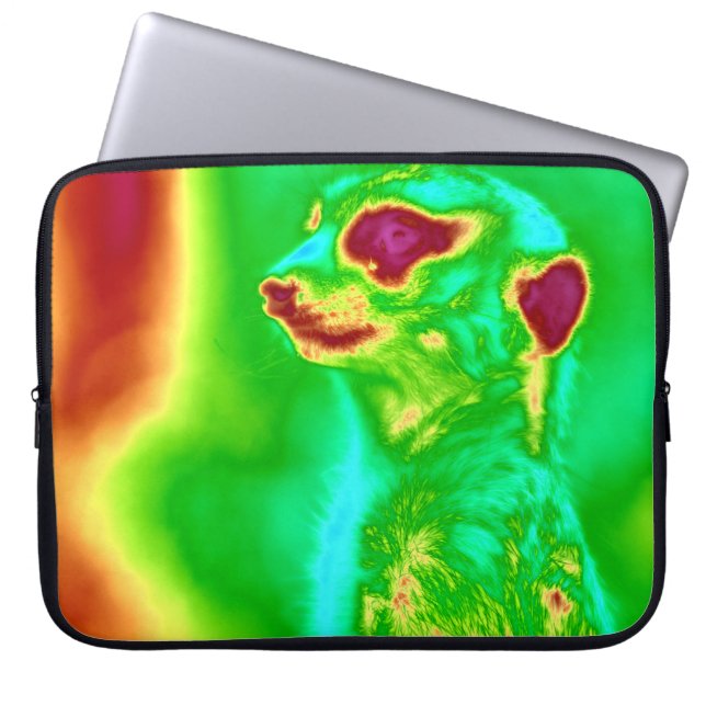 Psychedelic Meerkat Laptop Sleeve (Voorkant)