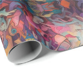 Psychedelic Meisje Alice in wonderland Thema Cadeaupapier (Rol Hoek)