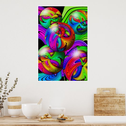 Psychedelic Meltdown Poster (Keuken)