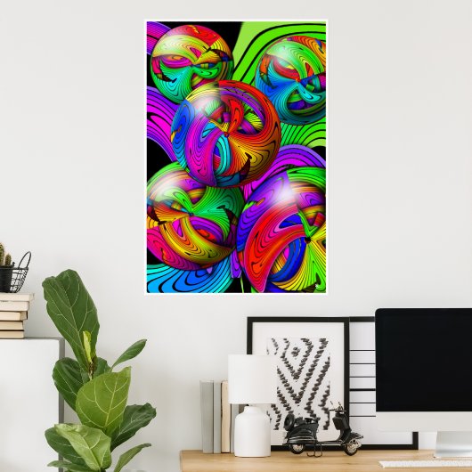 Psychedelic Meltdown Poster (Thuiskantoor)