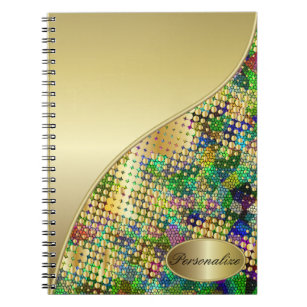 Psychedelic met een Splatter of Gold Stippen Notit Notitieboek